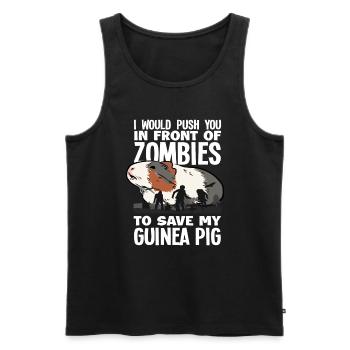Meerschweinchen Zombies - Männer Premium Bio Tank Top - Schwarz - Vorne - Michal (187cm)