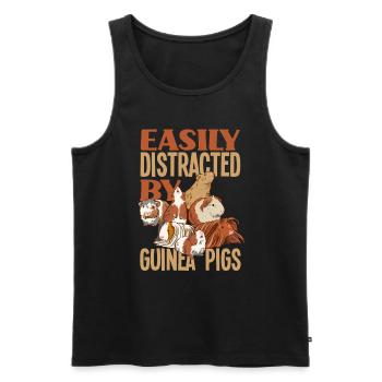 Meerschweinchen Haustier Tier - Männer Premium Bio Tank Top - Schwarz - Vorne - Michal (187cm)