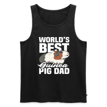 Weltbester Meerschweinchen Papa - Männer Premium Bio Tank Top - Schwarz - Vorne - Michal (187cm)