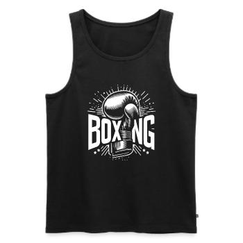 Boxing Boxing - Men's Premium Organic Tank Top - black - Front - AI Model Male 178 light (178cm)