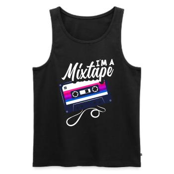 Bisexuell Mixtape - Männer Premium Bio Tank Top - Schwarz - Vorne - AI Model Male 178 light (178cm)