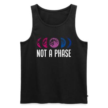Bisexuell Phase - Männer Premium Bio Tank Top - Schwarz - Vorne - AI Model Male 178 light (178cm)