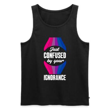 Bisexuell Gleichberechtigung Ignoranz - Männer Premium Bio Tank Top - Schwarz - Vorne - AI Model Male 178 light (178cm)