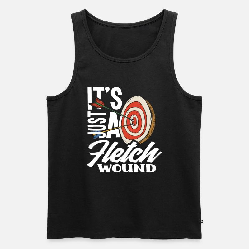 Lustiges Bogenschießen Bogen - Männer Premium Bio Tank Top - Schwarz