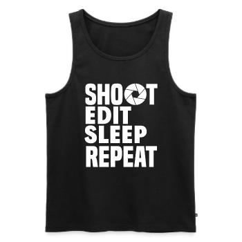 Photograph Beruf - Männer Premium Bio Tank Top - Schwarz - Vorne - Michal (187cm)