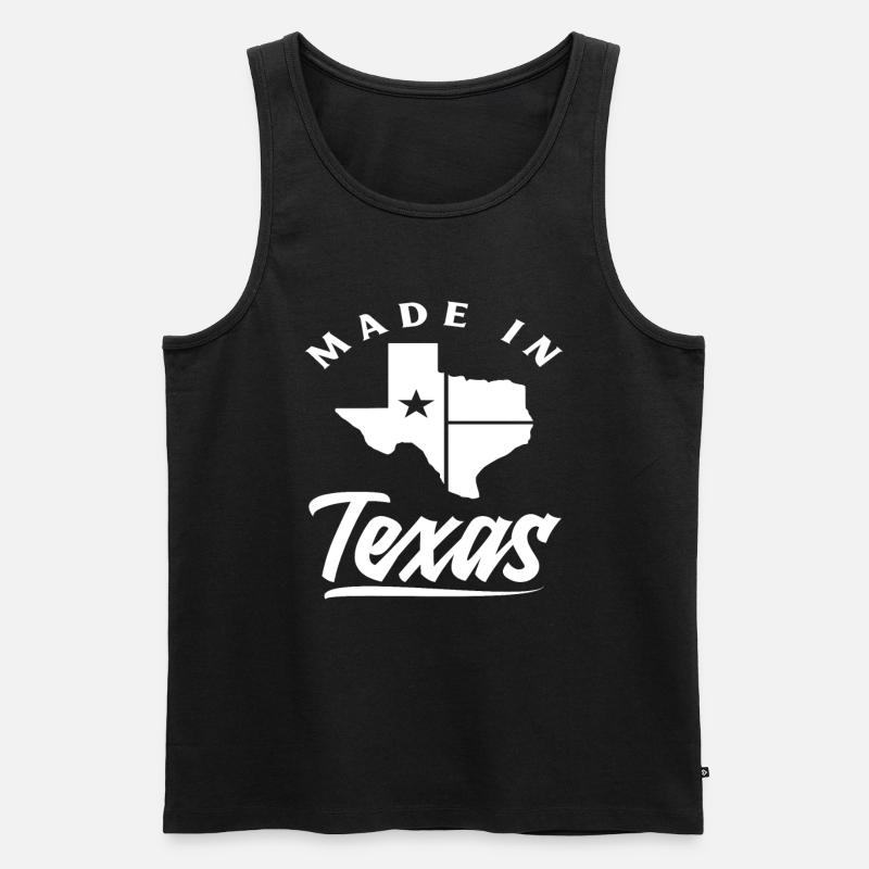 Texas Herkunft Geburt - Männer Premium Bio Tank Top - Schwarz