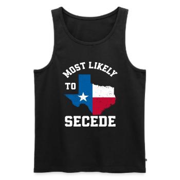 Le Texas s’est séparé - Débardeur bio Premium Homme - noir - Devant - Michal (187cm)