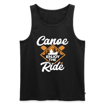 Canoe Sport Hobby Boat Water - Men's Premium Organic Tank Top - black - Front - Michal (187cm)