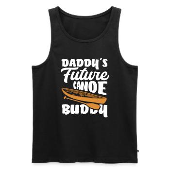 Dad's Future Canoe Boyfriend Kids Child - Men's Premium Organic Tank Top - black - Front - Michal (187cm)