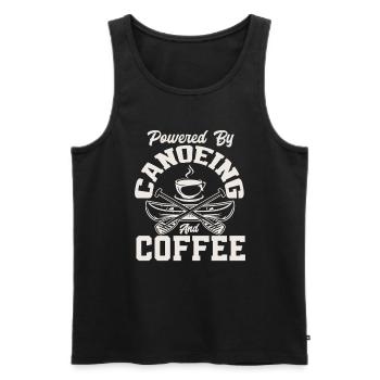 Kanu Kaffee - Männer Premium Bio Tank Top - Schwarz - Vorne - AI Model Male 178 light (178cm)