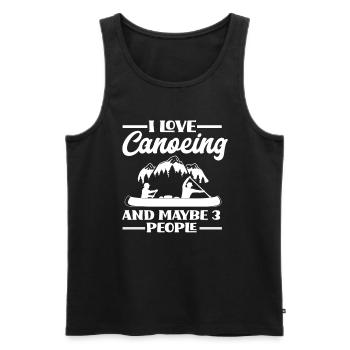 Chers canoë-kayakistes, - Débardeur bio Premium Homme - noir - Devant - Michal (187cm)
