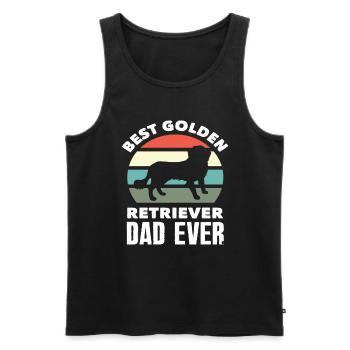 Best Golden Retriever Dad - Men's Premium Organic Tank Top - black - Front - Michal (187cm)