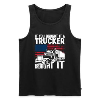 Truck driver - Men's Premium Organic Tank Top - black - Front - Michal (187cm)