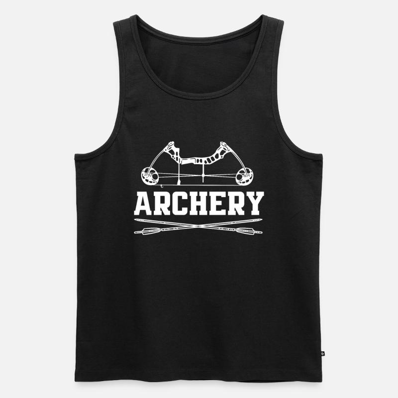 Bogen Bogenschießen - Männer Premium Bio Tank Top - Schwarz