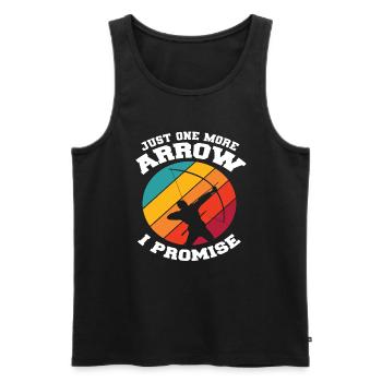 Arrow Bow Retro Archery - Men's Premium Organic Tank Top - black - Front - AI Model Male 178 light (178cm)