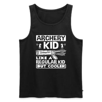 Bogen Kind Jungs Mädchen Bogenschießen - Männer Premium Bio Tank Top - Schwarz - Vorne - AI Model Male 178 light (178cm)