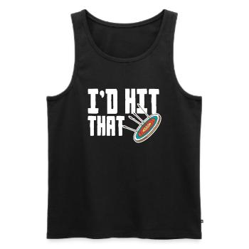 Archery Shooter - Men's Premium Organic Tank Top - black - Front - AI Model Male 178 light (178cm)