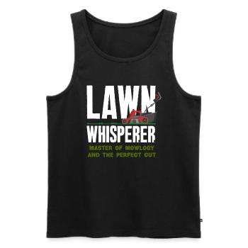 Landschaftsgärtner Rasen Flüsterer - Männer Premium Bio Tank Top - Schwarz - Vorne - AI Model Male 178 light (178cm)