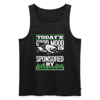 Landscaper Love Lawn Mowing - Men's Premium Organic Tank Top - black - Front - Michal (187cm)