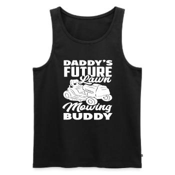 Landschaftsgärtner Papa Kind Junge - Männer Premium Bio Tank Top - Schwarz - Vorne - AI Model Male 178 light (178cm)