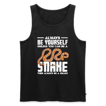 Schlange Tiere Tier Schlangen - Männer Premium Bio Tank Top - Schwarz - Vorne - AI Model Male 178 light (178cm)