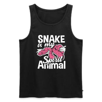 Schlange Lieblingstier - Männer Premium Bio Tank Top - Schwarz - Vorne - AI Model Male 178 light (178cm)