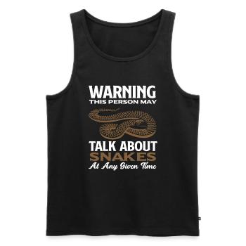 Snake talk about snakes - Men's Premium Organic Tank Top - black - Front - Michal (187cm)