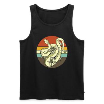 Retro Snake - Men's Premium Organic Tank Top - black - Front - Michal (187cm)