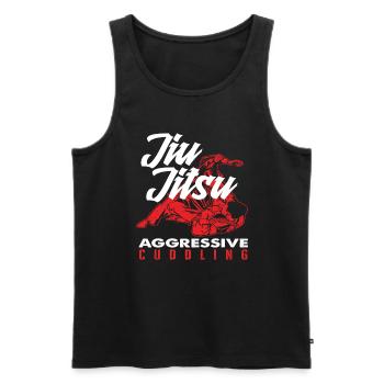 Jiu Jitsu Aggressive Cuddling - Men's Premium Organic Tank Top - black - Front - Michal (187cm)
