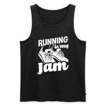 Running is my passion - Men's Premium Organic Tank Top - black - Front - Michal (187cm)