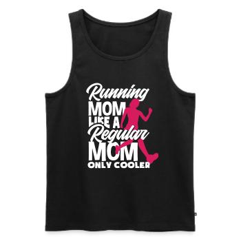 Running Mom Like A Regular Mom Only Cooler - Débardeur bio Premium Homme - noir - Devant - Michal (187cm)