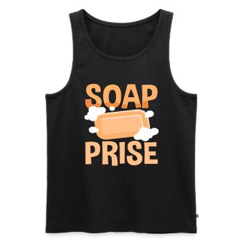 Lustiger Seifenwitz Soap Prise Überraschung - Männer Premium Bio Tank Top - Schwarz - Vorne - Michal (187cm)