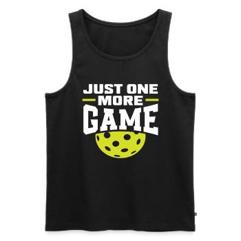 Just one more game Gamer Passion Pickleball - Men's Premium Organic Tank Top - black - Front - Michal (187cm)