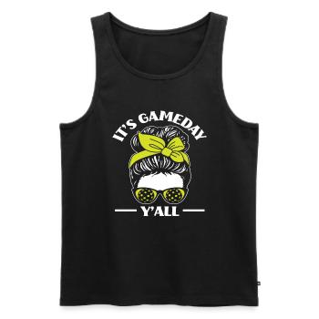 It's match day everyone, - Men's Premium Organic Tank Top - black - Front - Michal (187cm)