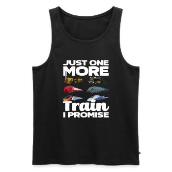 Un seul train de plus promis - Débardeur bio Premium Homme - noir - Devant - Michal (187cm)