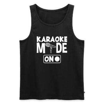 Mode karaoké activé - Débardeur bio Premium Homme - noir - Devant - Michal (187cm)