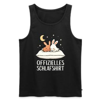 Official Sleeping Shirt Bunny Bunny Pair - Men's Premium Organic Tank Top - black - Front - Michal (187cm)
