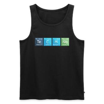Techno Liebhaber Periodensystem Chemie - Männer Premium Bio Tank Top - Schwarz - Vorne - AI Model Male 178 light (178cm)
