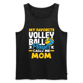 Mein Lieblings-Volleyballspieler Nennt Mich Mama - Männer Premium Bio Tank Top - Schwarz - Vorne - Michal (187cm)