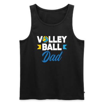 Volleyball papa passionné - Débardeur bio Premium Homme - noir - Devant - Michal (187cm)