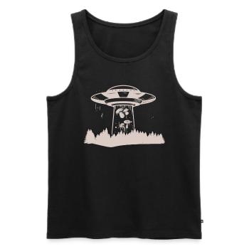 Ufo Pilzsammler Alien Spaß - Männer Premium Bio Tank Top - Schwarz - Vorne - Michal (187cm)