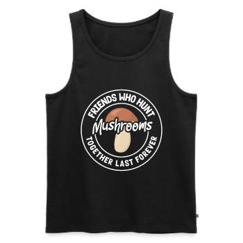 Pilzsammler Freunde Jagen Pilze Gemeinsam - Männer Premium Bio Tank Top - Schwarz - Vorne - Michal (187cm)