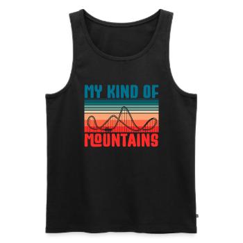 Meine Art Von Achterbahn Berge - Männer Premium Bio Tank Top - Schwarz - Vorne - Michal (187cm)