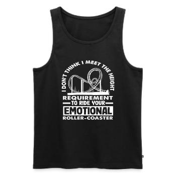 emotional roller coaster I don't fulfill the - Men's Premium Organic Tank Top - black - Front - Michal (187cm)