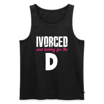 Ivoré et à la recherche du divorce - Débardeur bio Premium Homme - noir - Devant - Michal (187cm)