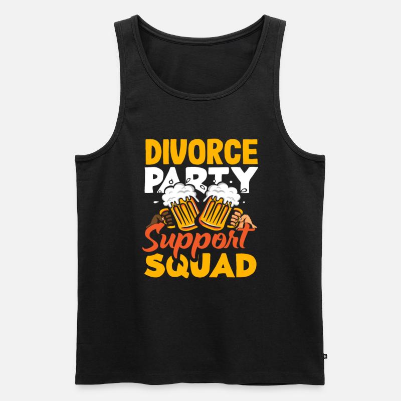 Scheidungspartei Unterstützungskommando Scheidung - Männer Premium Bio Tank Top - Schwarz