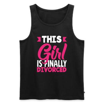 Dieses Mädchen Ist Endlich Geschieden Feiern Sie - Männer Premium Bio Tank Top - Schwarz - Vorne - Michal (187cm)