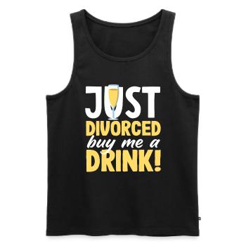 Gerade Geschieden Buy Me A Drink Scheidung - Männer Premium Bio Tank Top - Schwarz - Vorne - Michal (187cm)