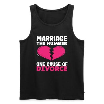 Die Ehe Als Hauptursache Für Scheidungen - Männer Premium Bio Tank Top - Schwarz - Vorne - Michal (187cm)