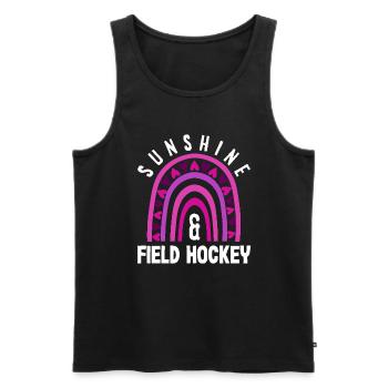 Sonnenschein Und Feldhockey Spieler - Männer Premium Bio Tank Top - Schwarz - Vorne - Michal (187cm)